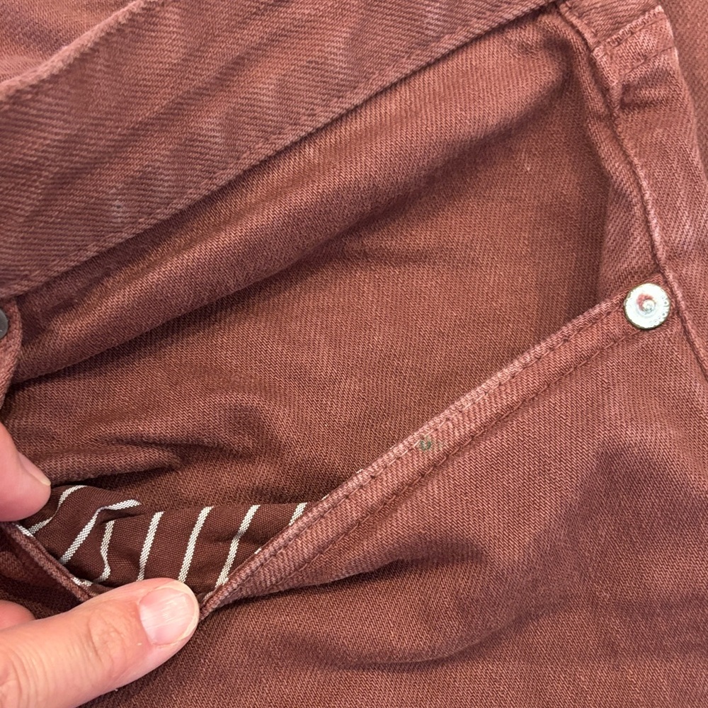 Bonobos Men's Straight Leg Jeans in Deep Burgundy - Picture 3 of 10